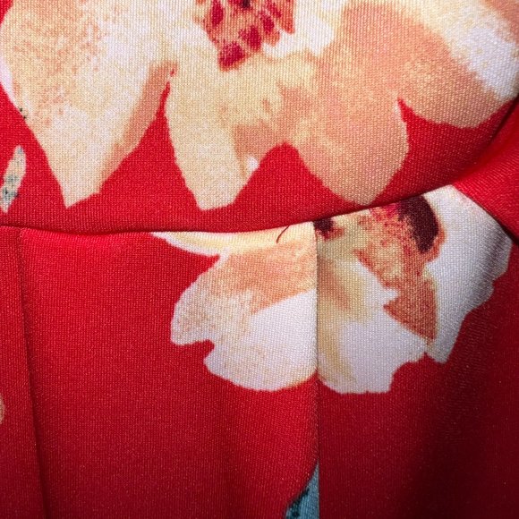 Red Floral Dress - Picture 4 of 4